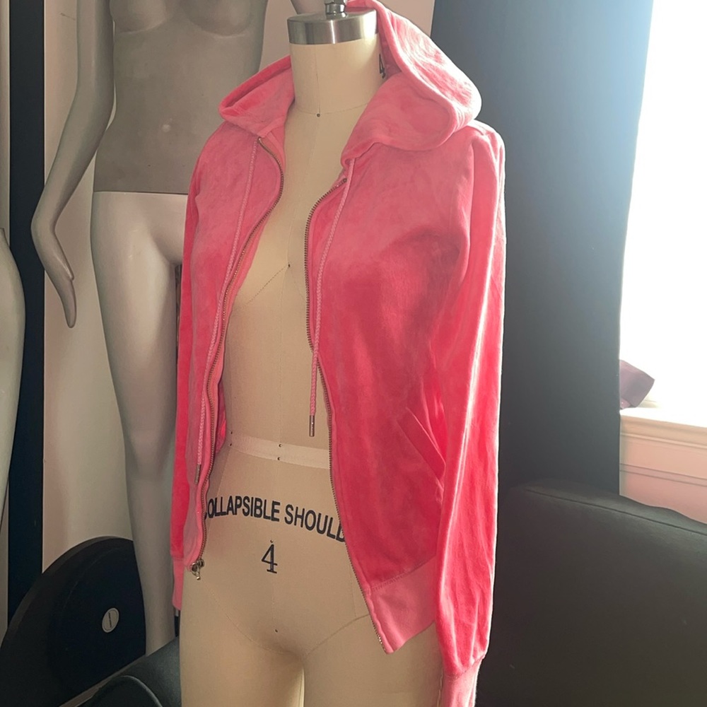 Juicy couture velour zipper hoodie
